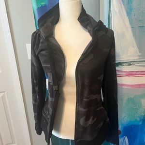 Athleta dark camo zip hoodie